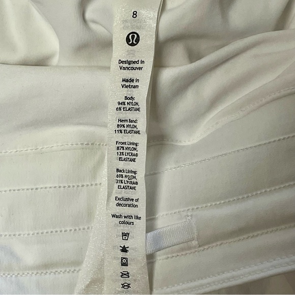 Lululemon Hotty Hot High-Rise Skirt in White Pickleball Tennis Golf Skort Size 8 - Picture 10 of 16